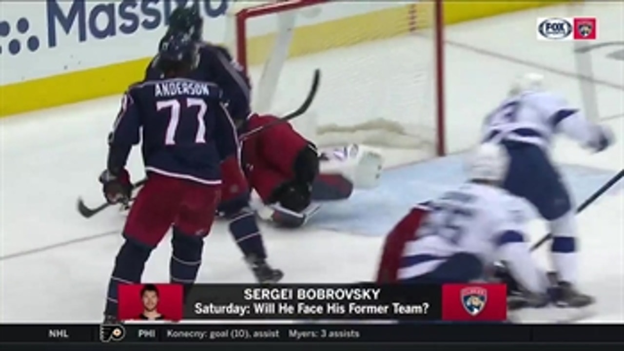 Panthers G Sergei Bobrovsky gears up to face former team as Blue Jackets come to town