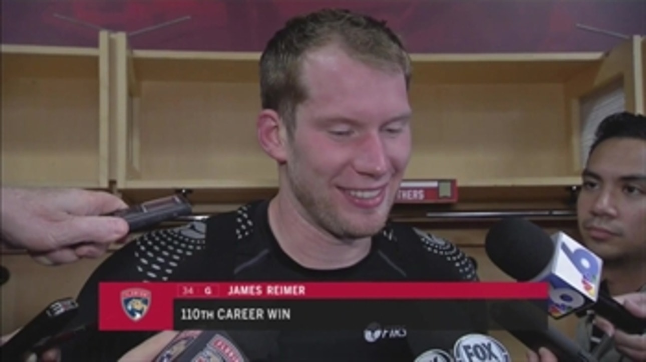 Panthers goalie James Reimer happy to come away with win