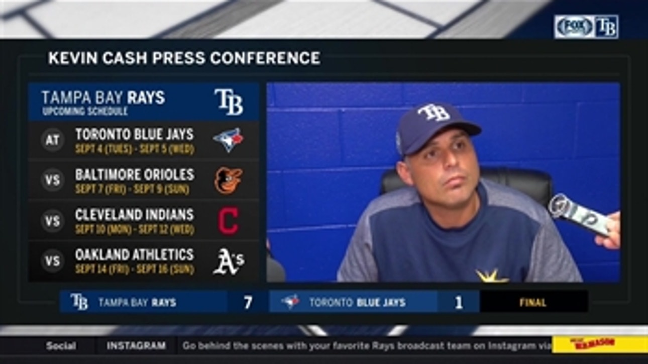 Kevin Cash breaks down Game 1 against Blue Jays