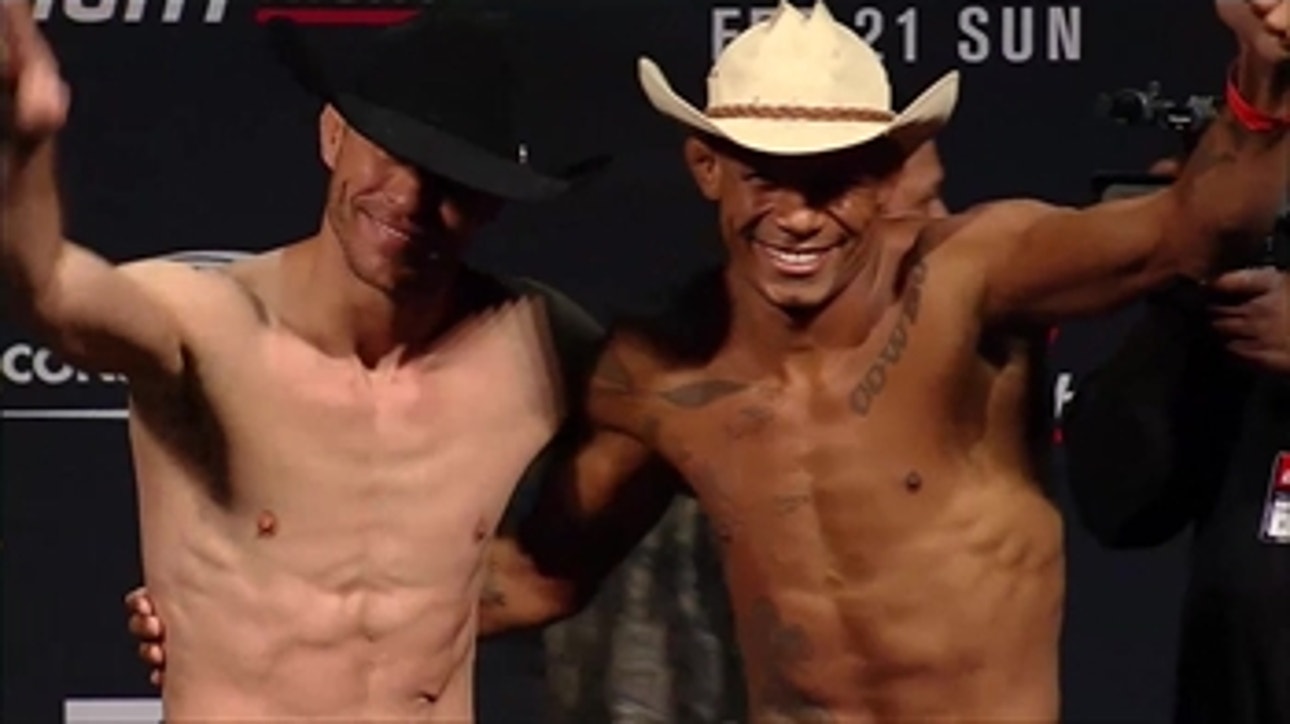 Cowboys Cerrone and Oliveira have friendly staredown - Full UFC Weigh-In