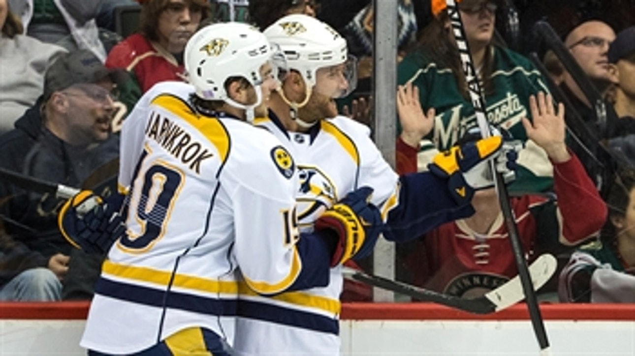 Hodgson's first goal helps Preds get past Wild