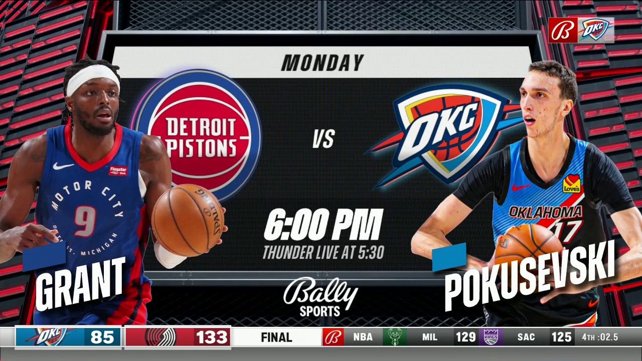 Looking ahead to the Pistons vs. Thunder ' Thunder Live