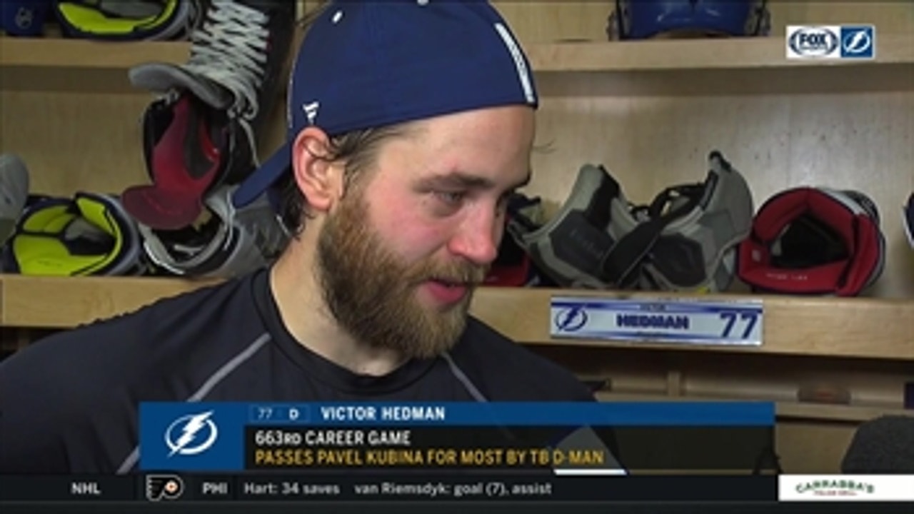 Victor Hedman: 'We were happy with the way we played in the third period'