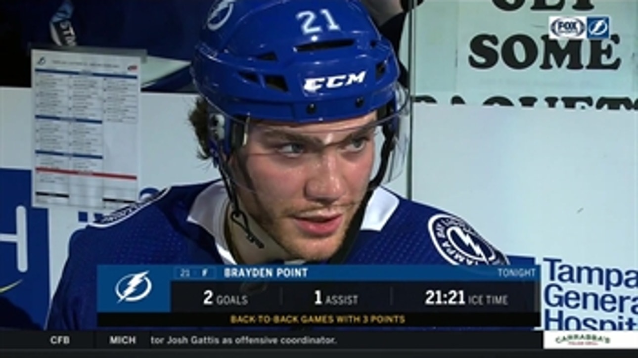 Brayden Point on Bolts: ‘I’m lucky enough to play with guys that get the puck to me’