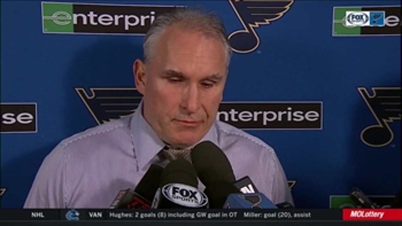 Berube after Blues fall to Jets: 'We got to be better'