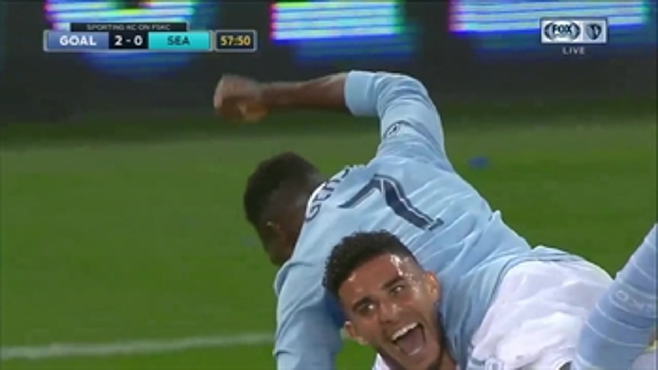 Sporting KC's Gerso Fernandes records a hat trick against Seattle Sounders