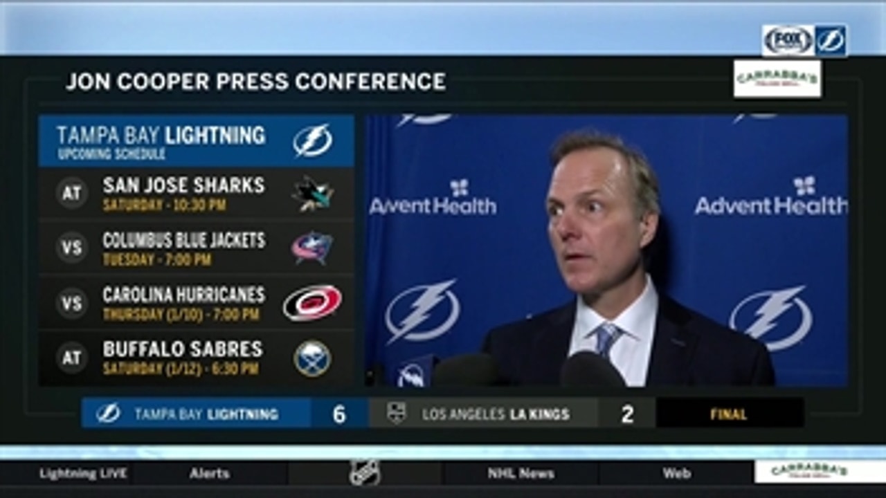 Jon Cooper on Lightning's winning ways: 'It's a fun group to coach right now'