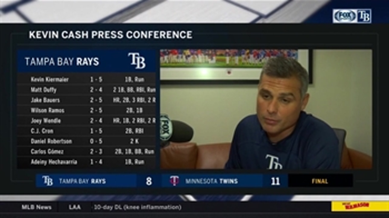 Kevin Cash details 11-8 loss to Twins