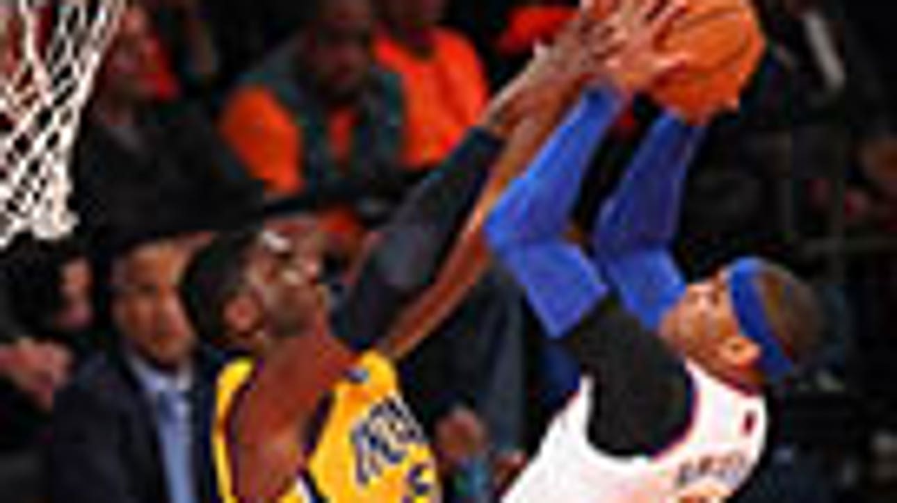 Melo struggles, Knicks fall to Pacers