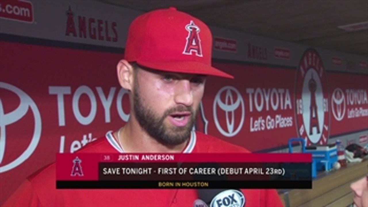 It's a career first for Angels' Justin Anderson with save No. 1