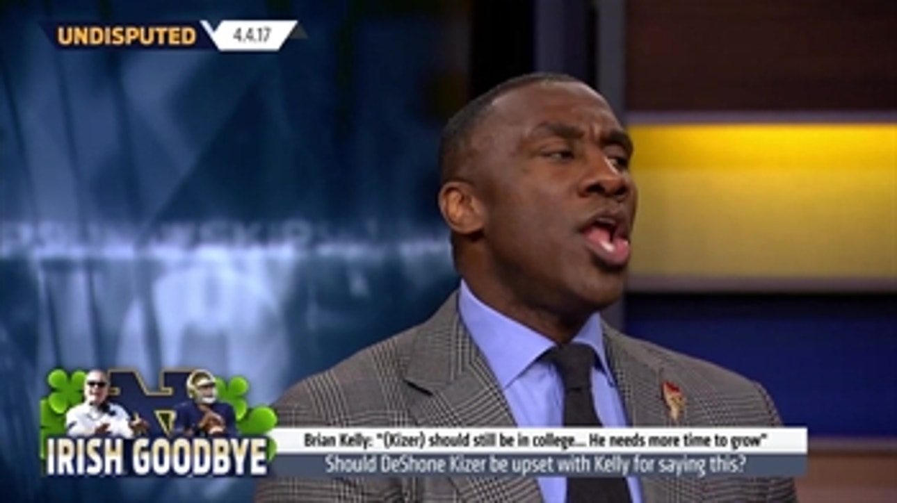 Shannon Sharpe reacts to Brian Kelly's comments about former Notre Dame QB ' UNDISPUTED