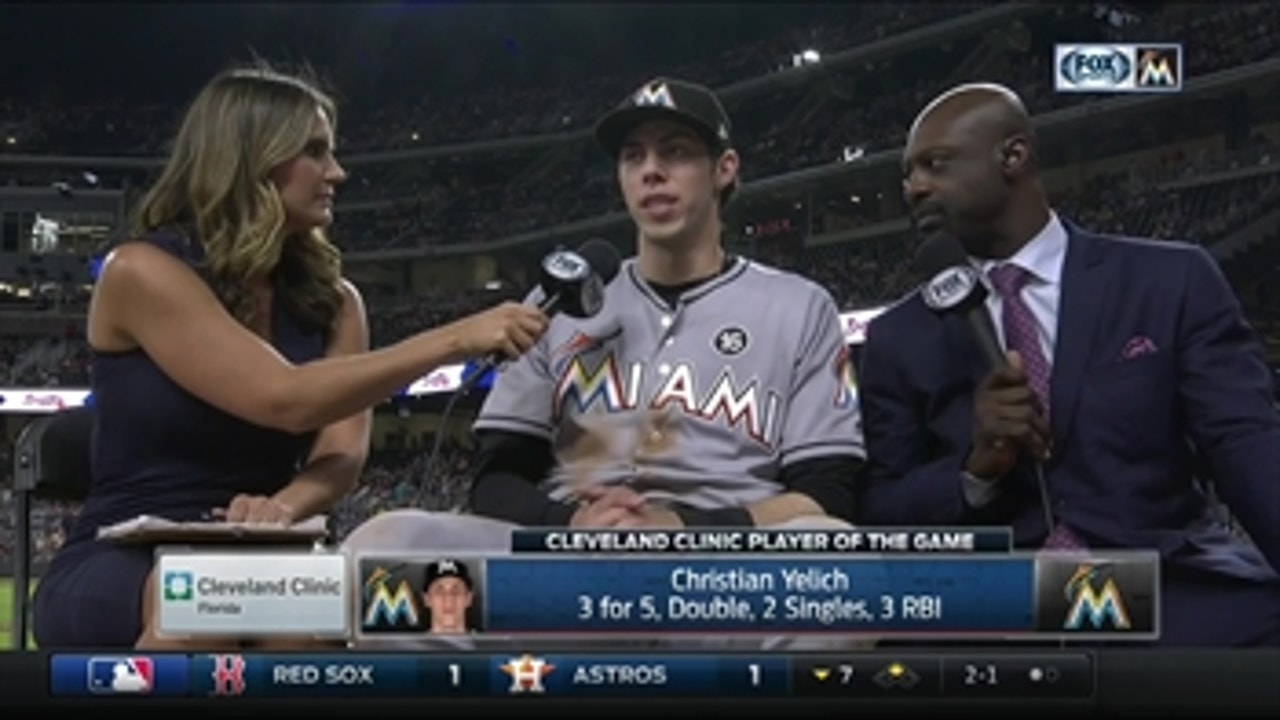 Christian Yelich extends hit streak with 3 knocks Friday