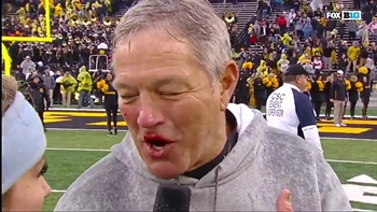 Iowa coach Kirk Ferentz on his postgame bloody wound: 'I just headbutted Stanley'
