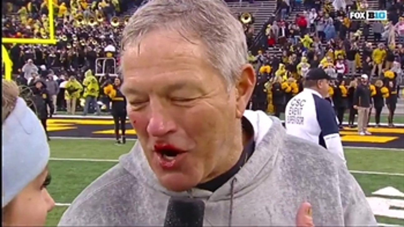 Iowa coach Kirk Ferentz on his postgame bloody wound: 'I just headbutted Stanley'