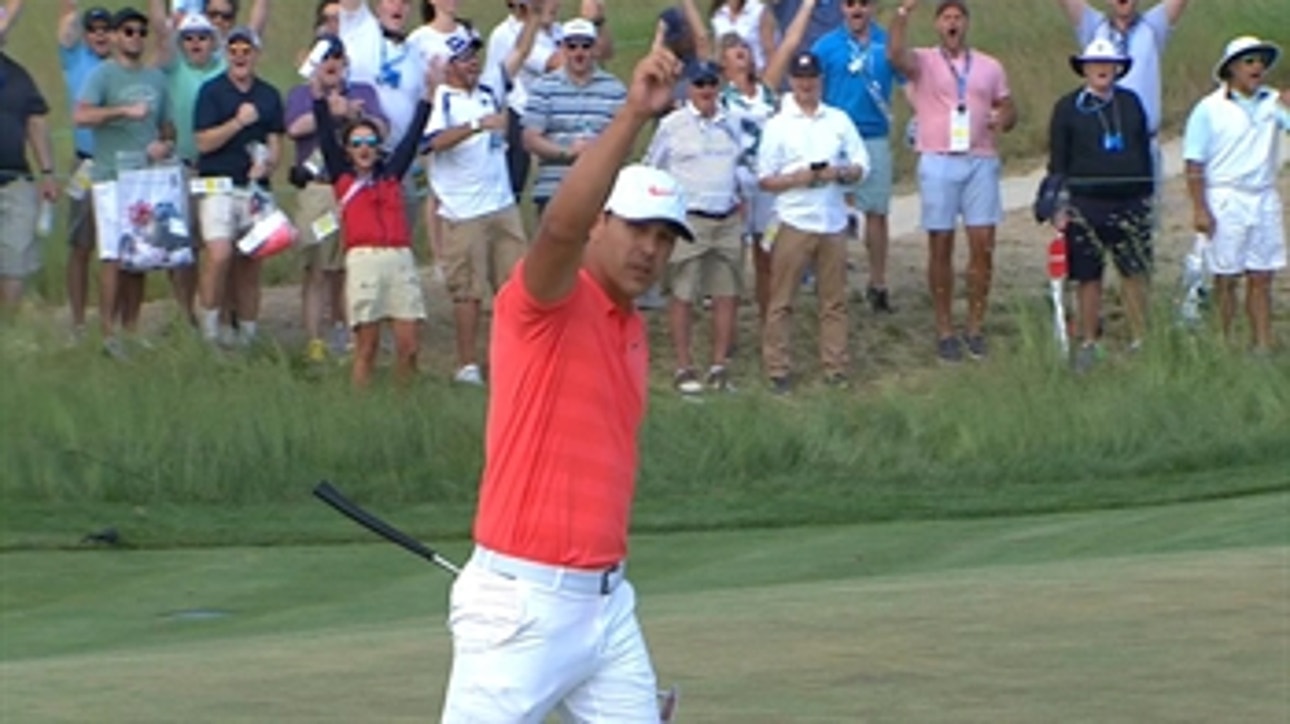 Brooks Koepka sinks 61-foot putt to save par