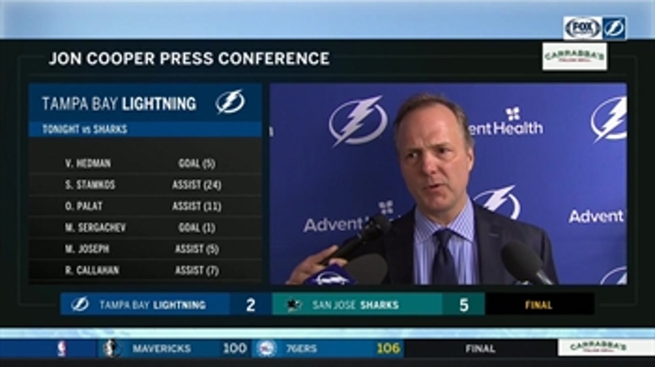 Jon Cooper on Lightning's first loss in last 17 games