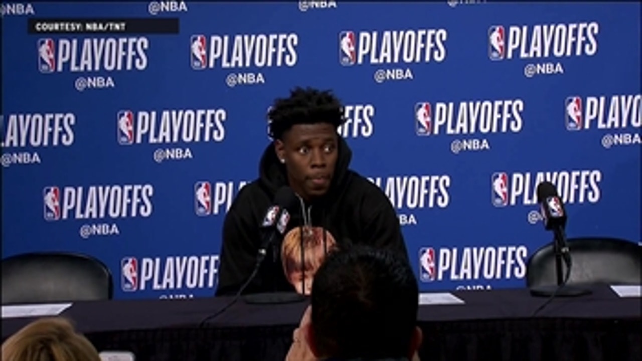 Jrue Holiday Press Conference - Game 2 ' Pelicans at Trail Blazers