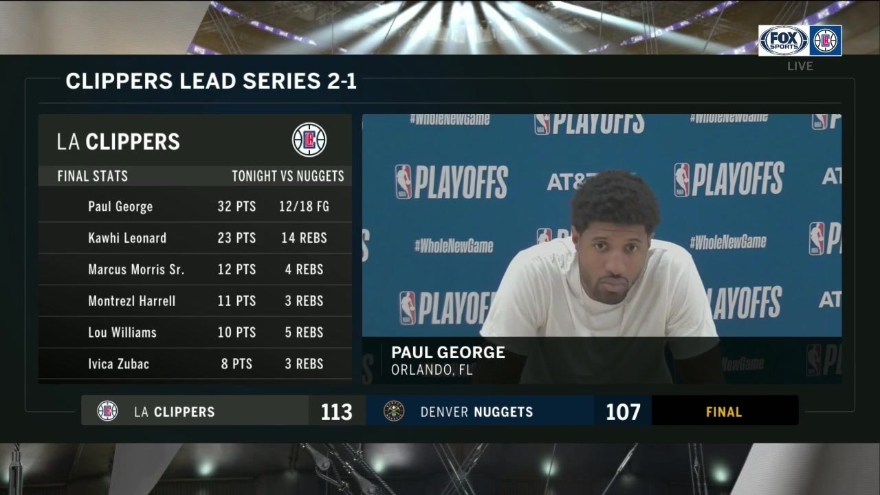Paul George: 'We were not gonna be the team that lost tonight'