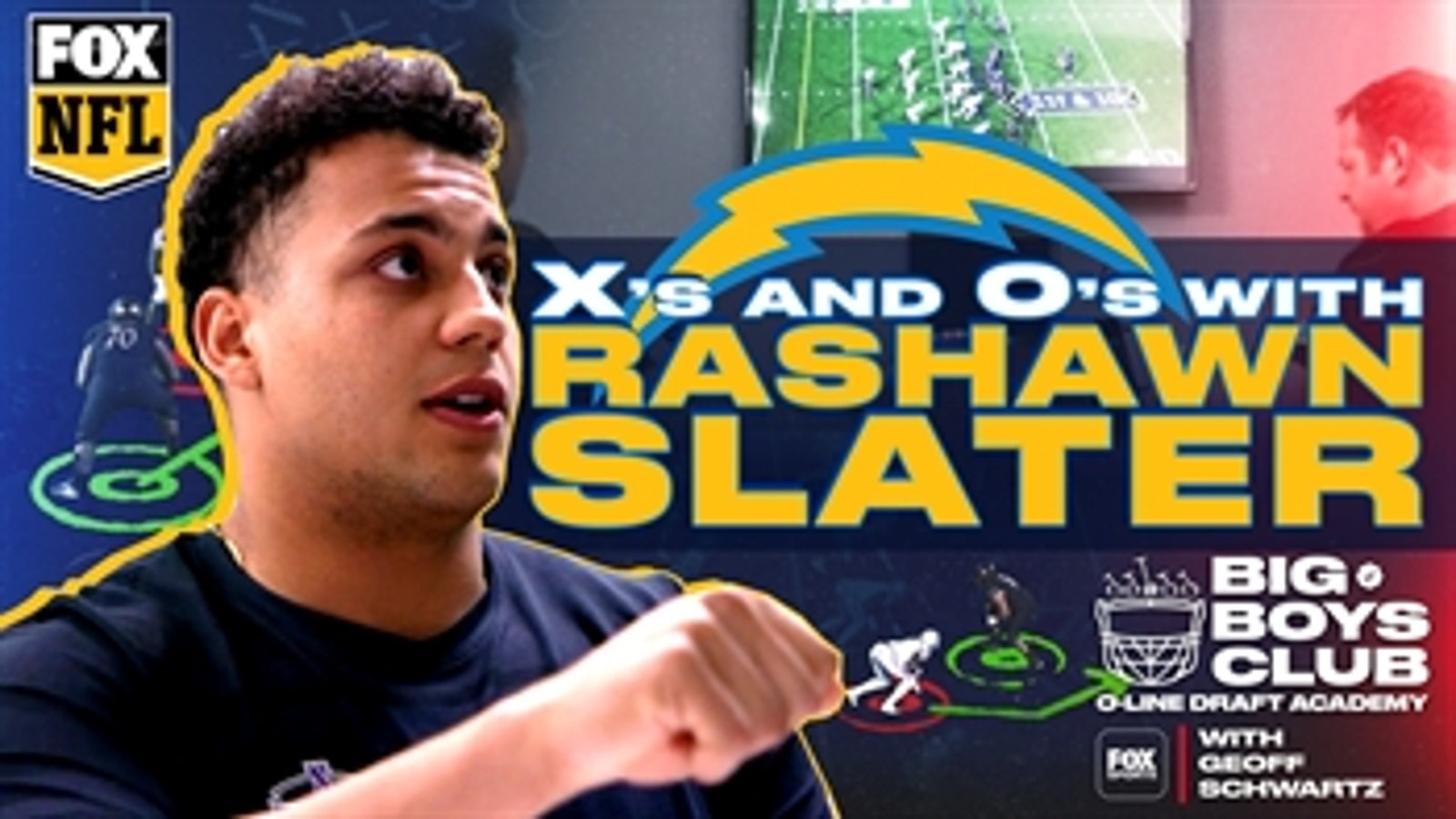 THE BIG BOYS CLUB: X’s and O’s with LA Charger - Rashawn Slater | FOX NFL