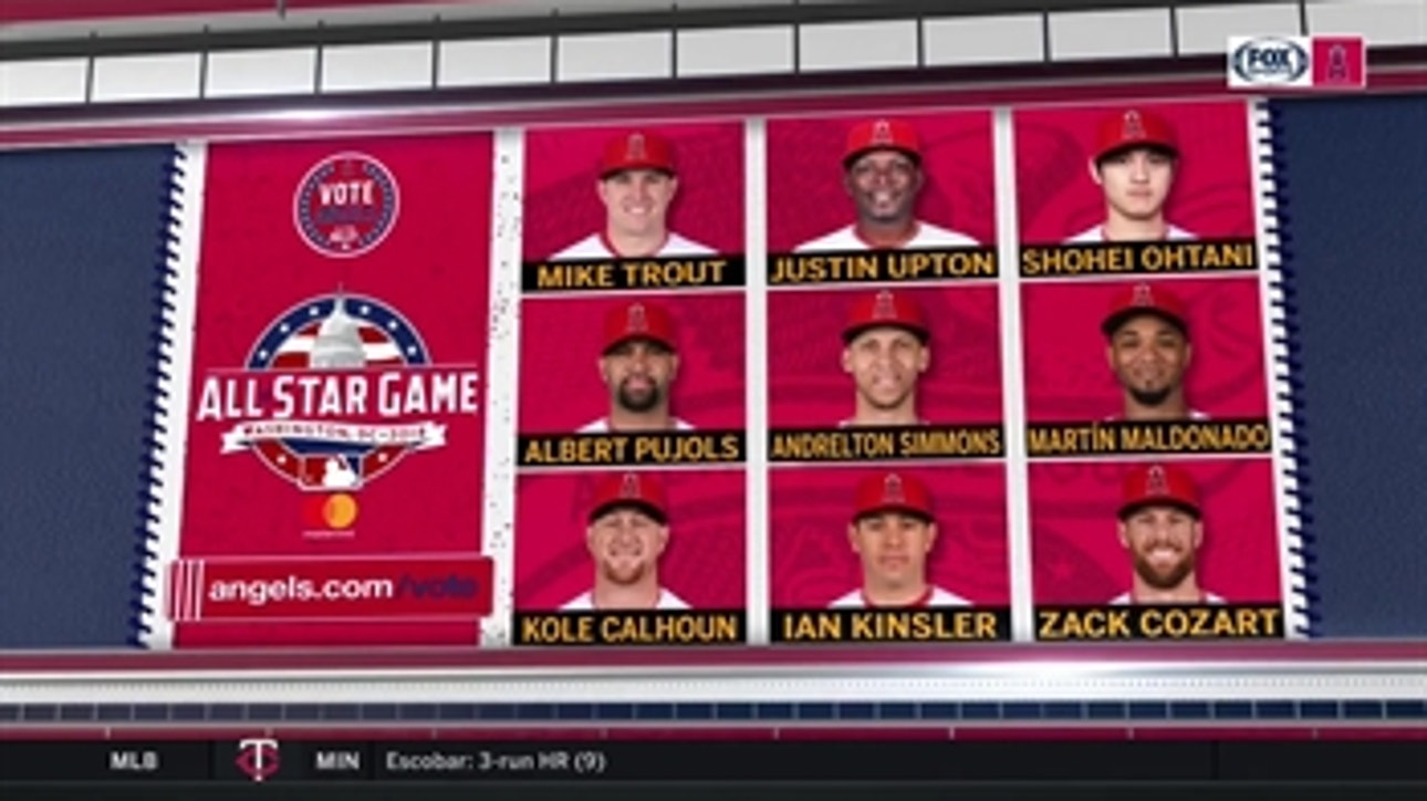 Angels have nine players on All-Star ballot