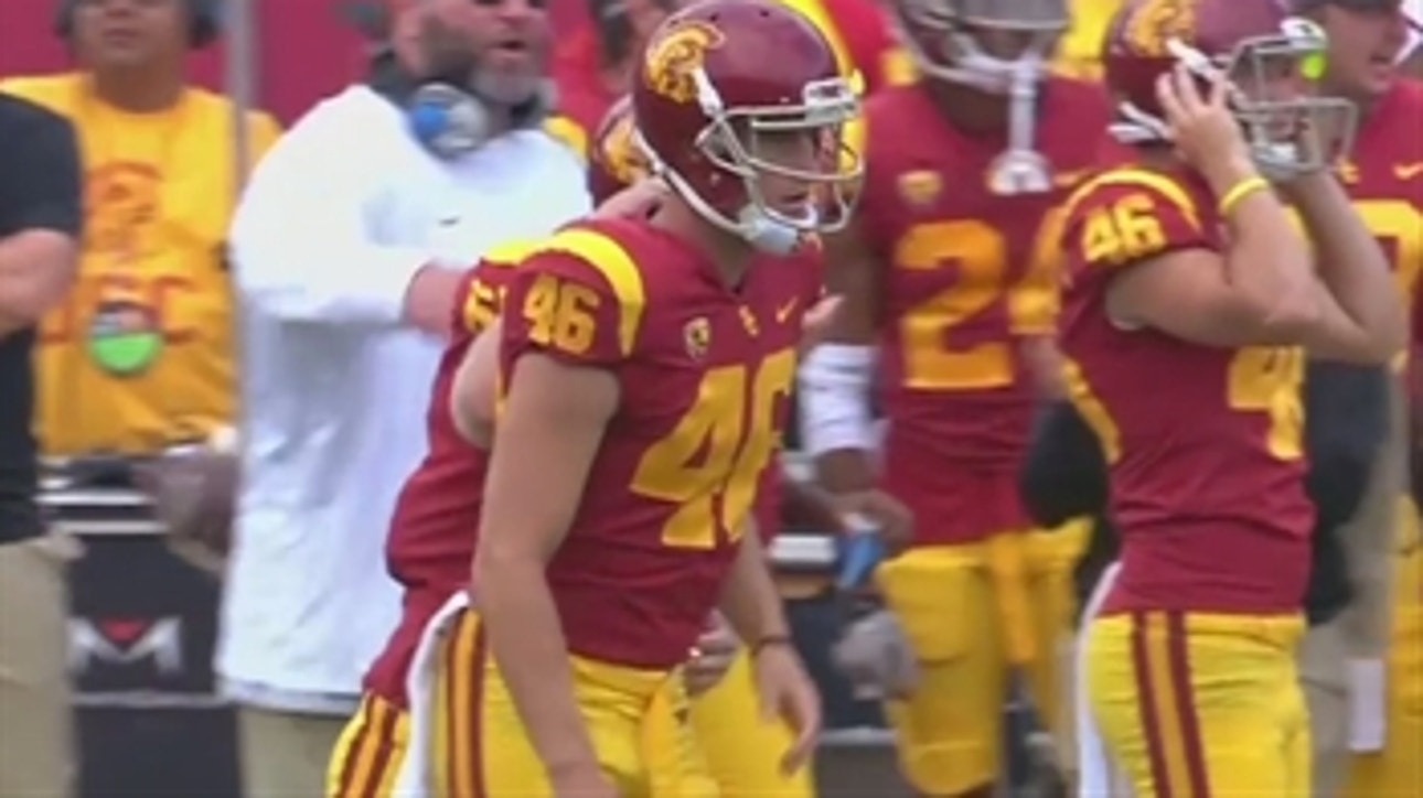 USC's Jake Olson, blind since age 12, plays in live game for the first time