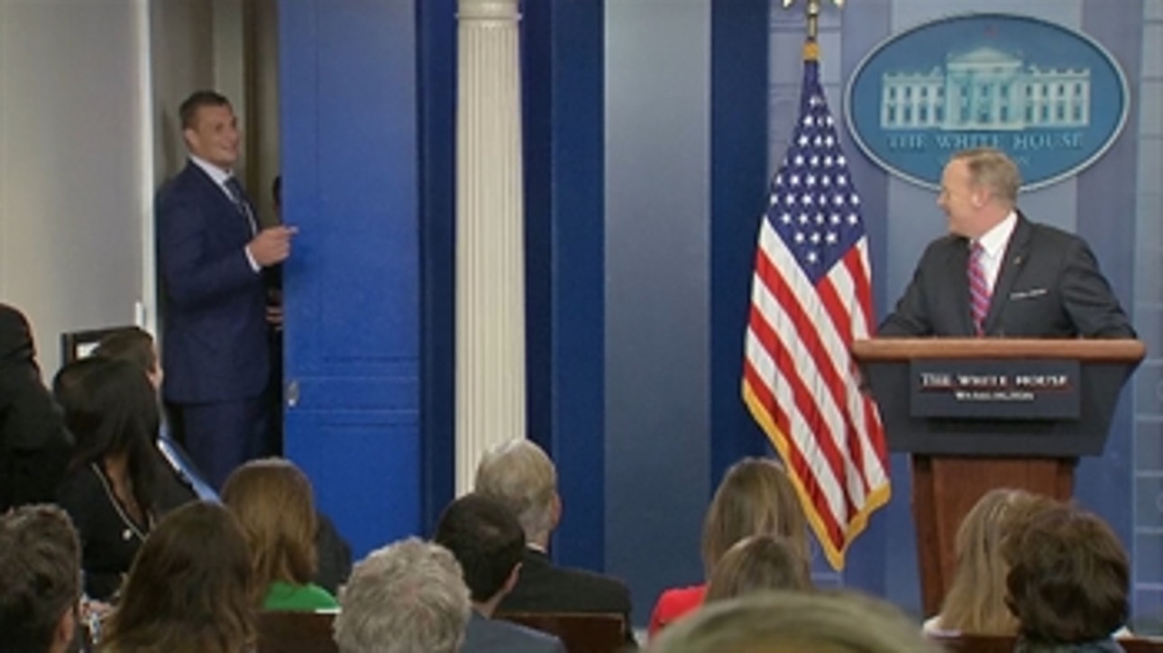 Rob Gronkowski surprised White House Spokesman Sean Spicer in classic Gronk fashion