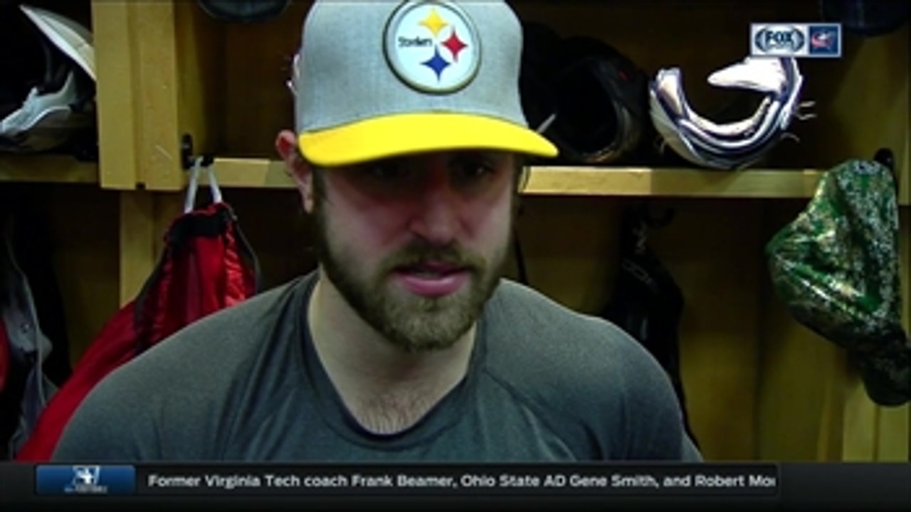 Brandon Dubinsky explains why he's wearing a Steelers hat