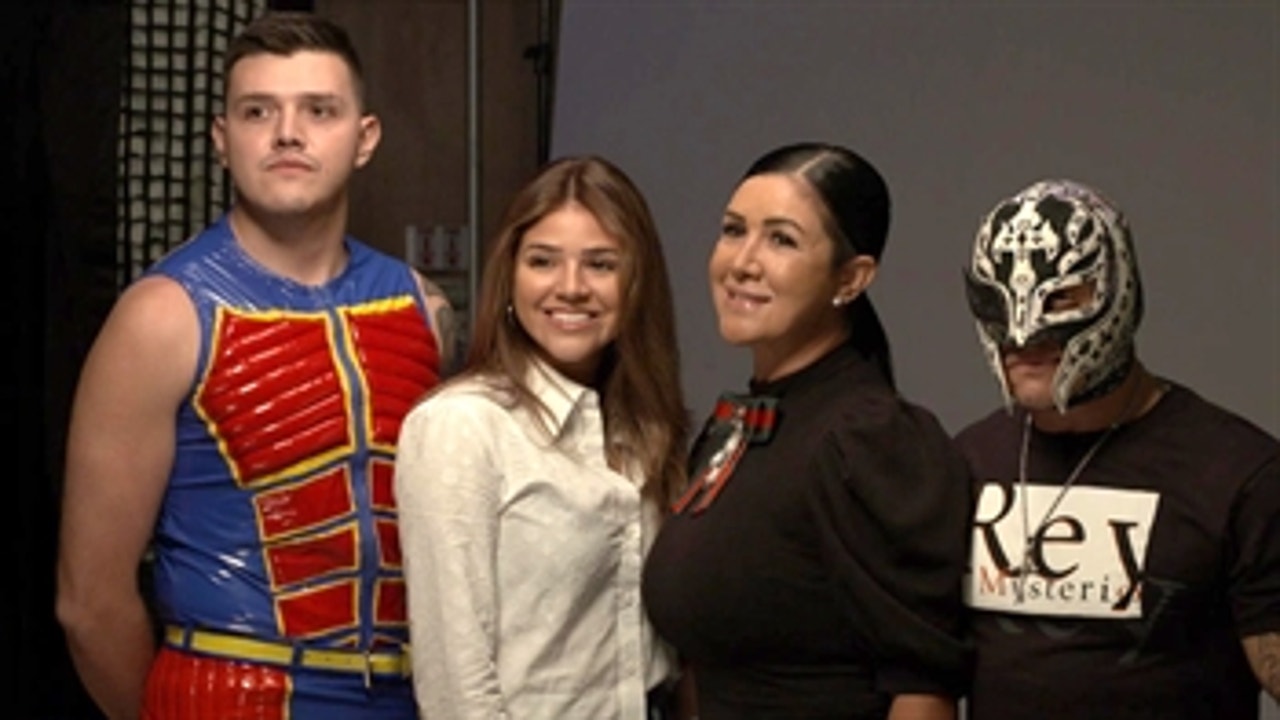 The Mysterio family pose for photos: WWE Network Exclusive, September 7, 2020