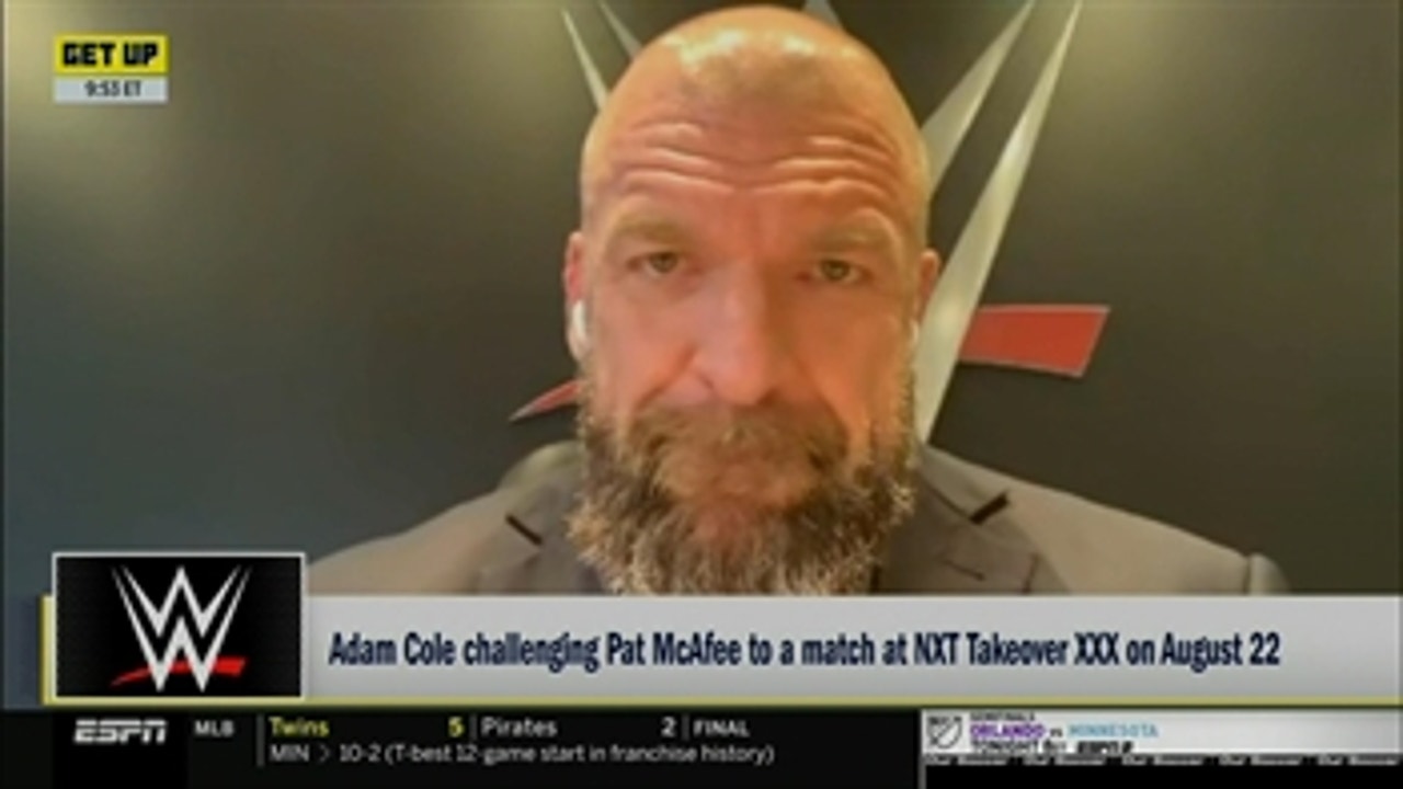 Triple H challenges Pat McAfee to NXT TakeOver XXX match against Adam Cole FOX Sports