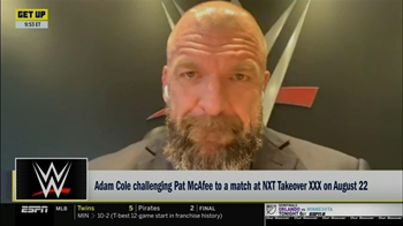 Triple H challenges Pat McAfee to NXT TakeOver XXX match against Adam Cole