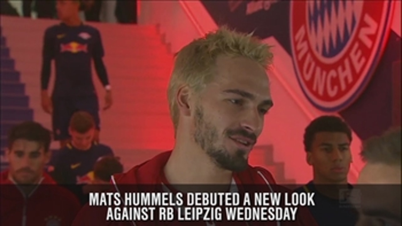 Mats Hummels debuted his new blonde hair