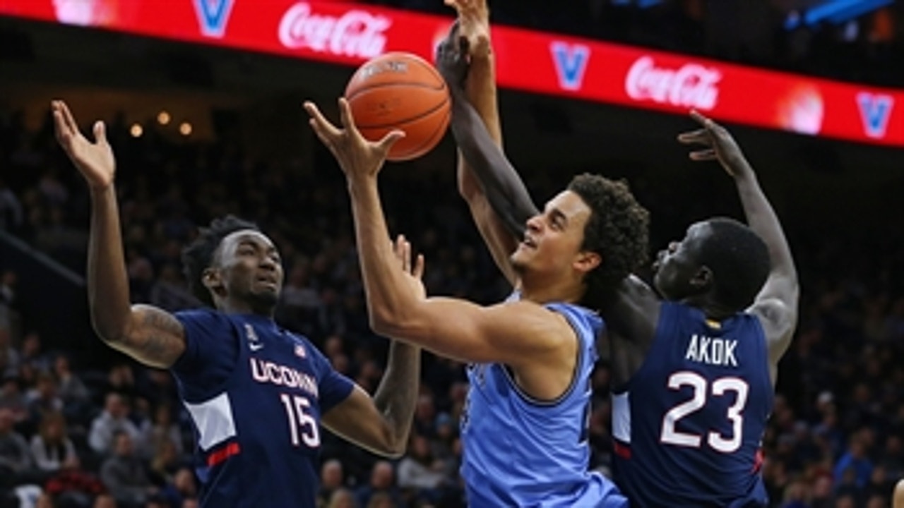 No. 14 Villanova avoids upset, tops UConn 61-55 behind Jermaine Samuels' big second half