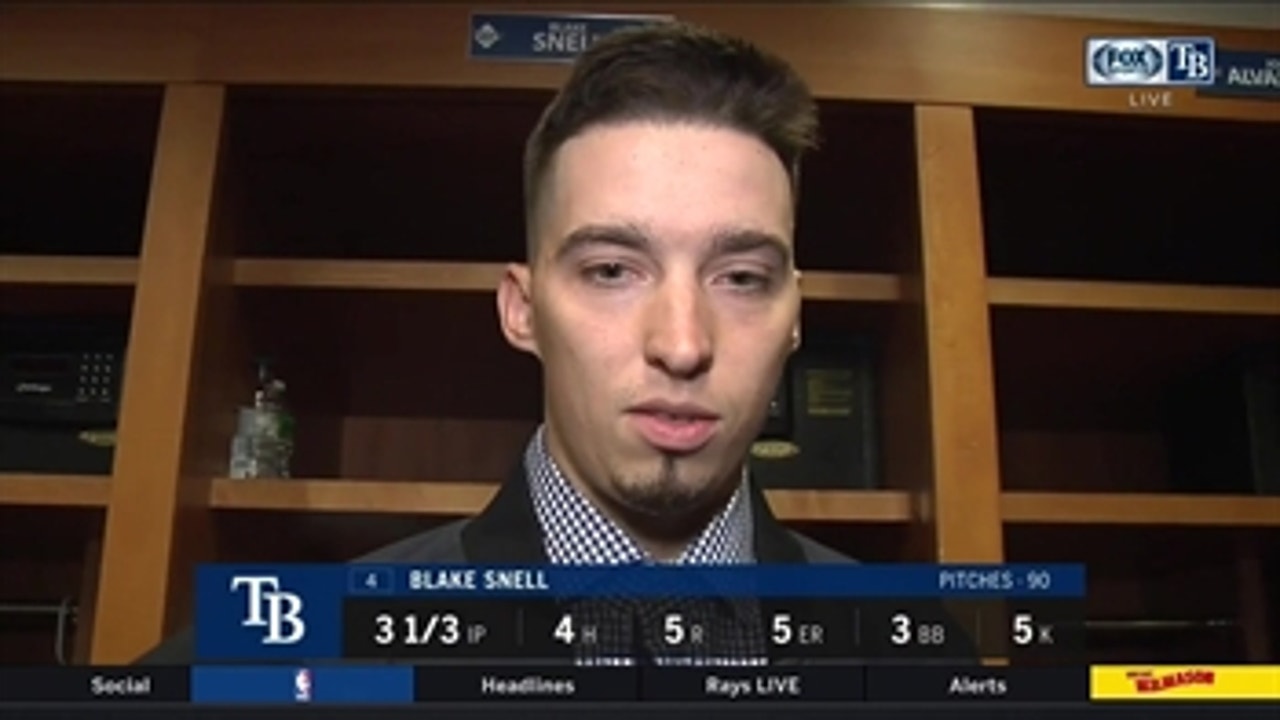 Rays LHP Blake Snell says he was nitpicking too much against Yankees