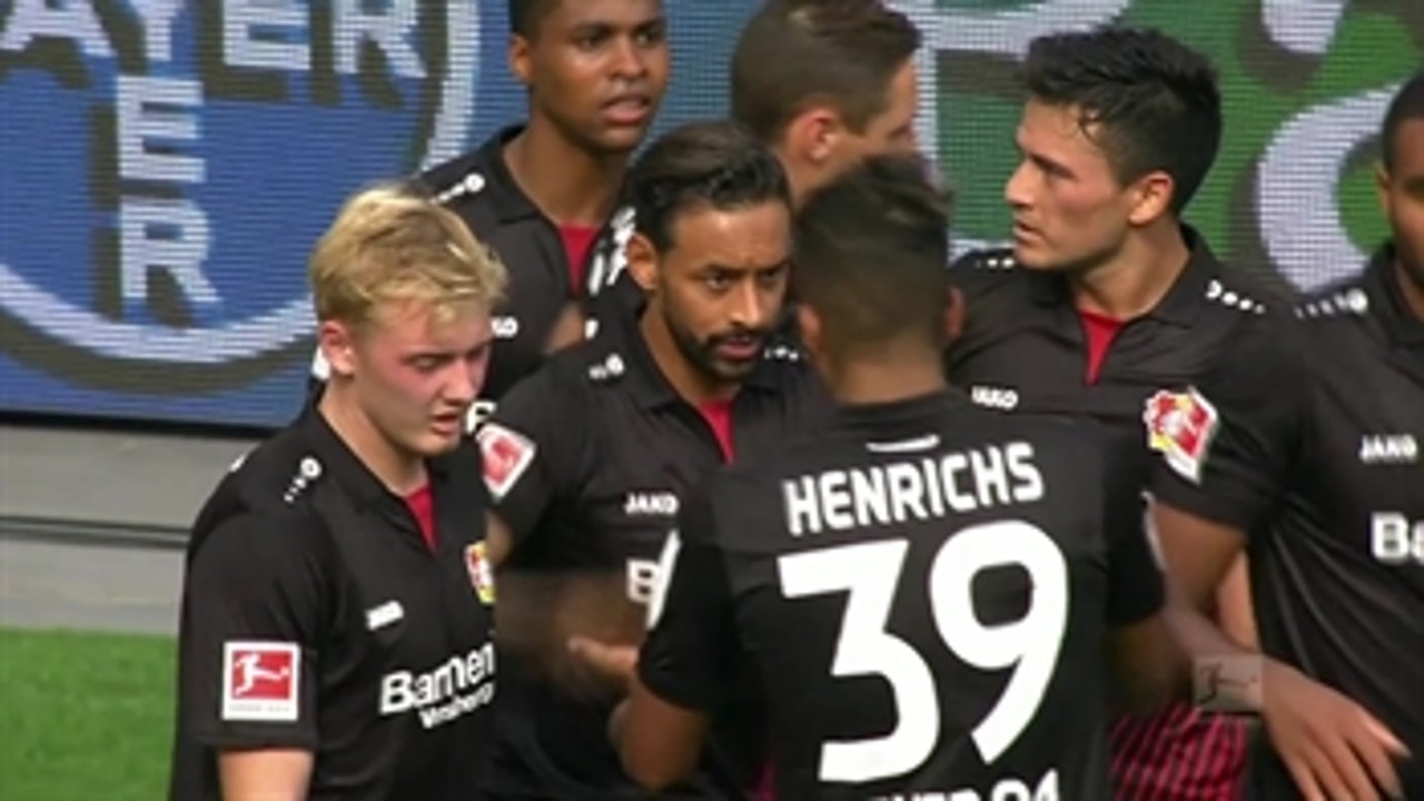 Karim Bellarabi puts Leverkusen in front with precise finish | 2017-18 Bundesliga Highlights