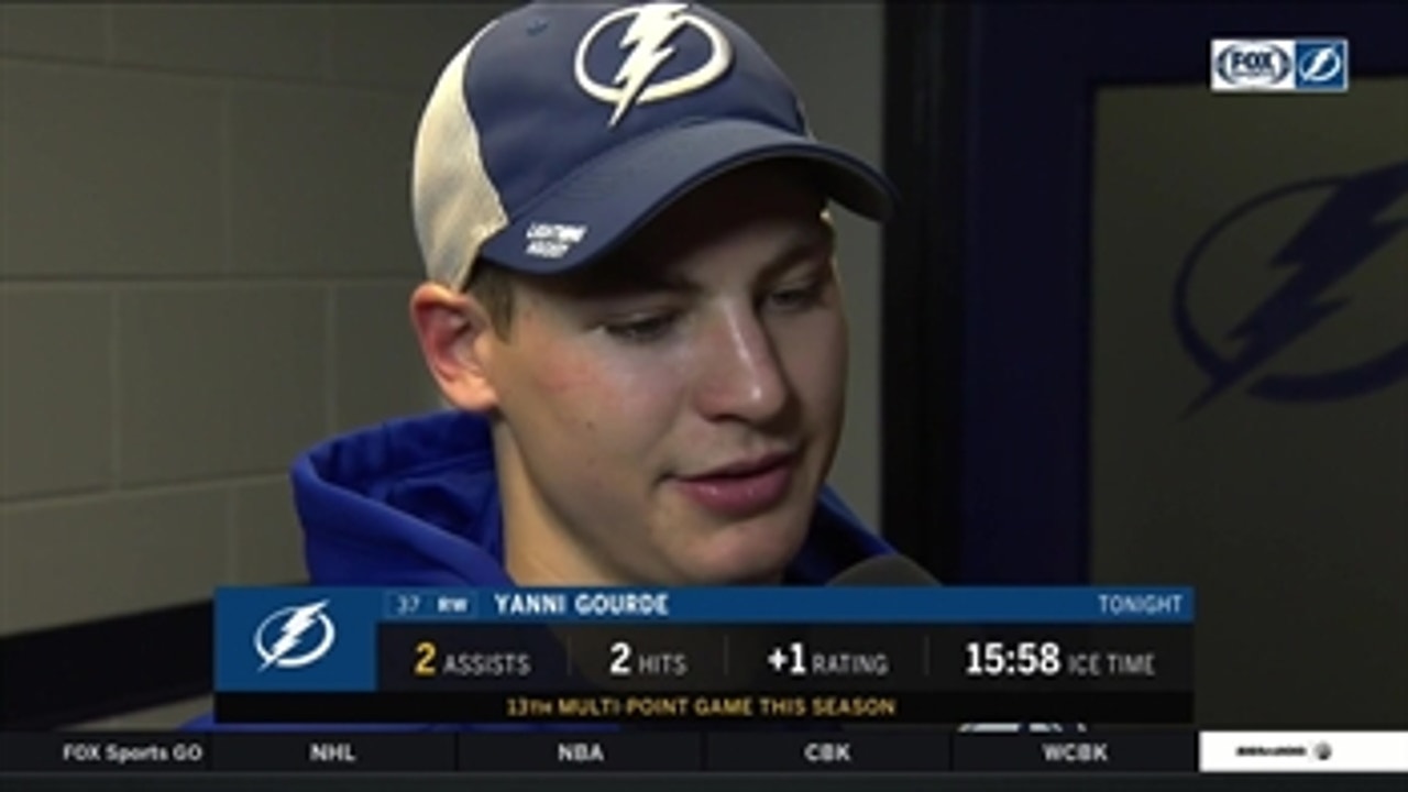 Yanni Gourde on how Lightning turned things around Tuesday