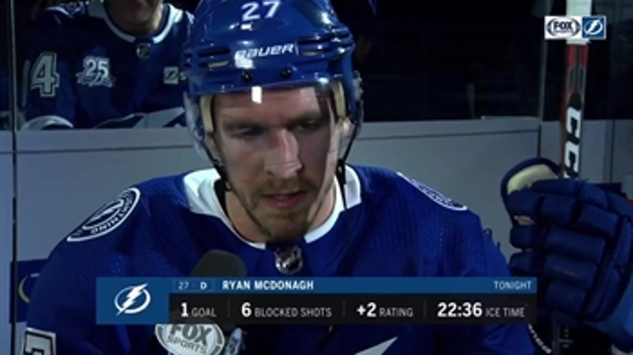 Ryan McDonagh explains how the Lightning were able to rally back