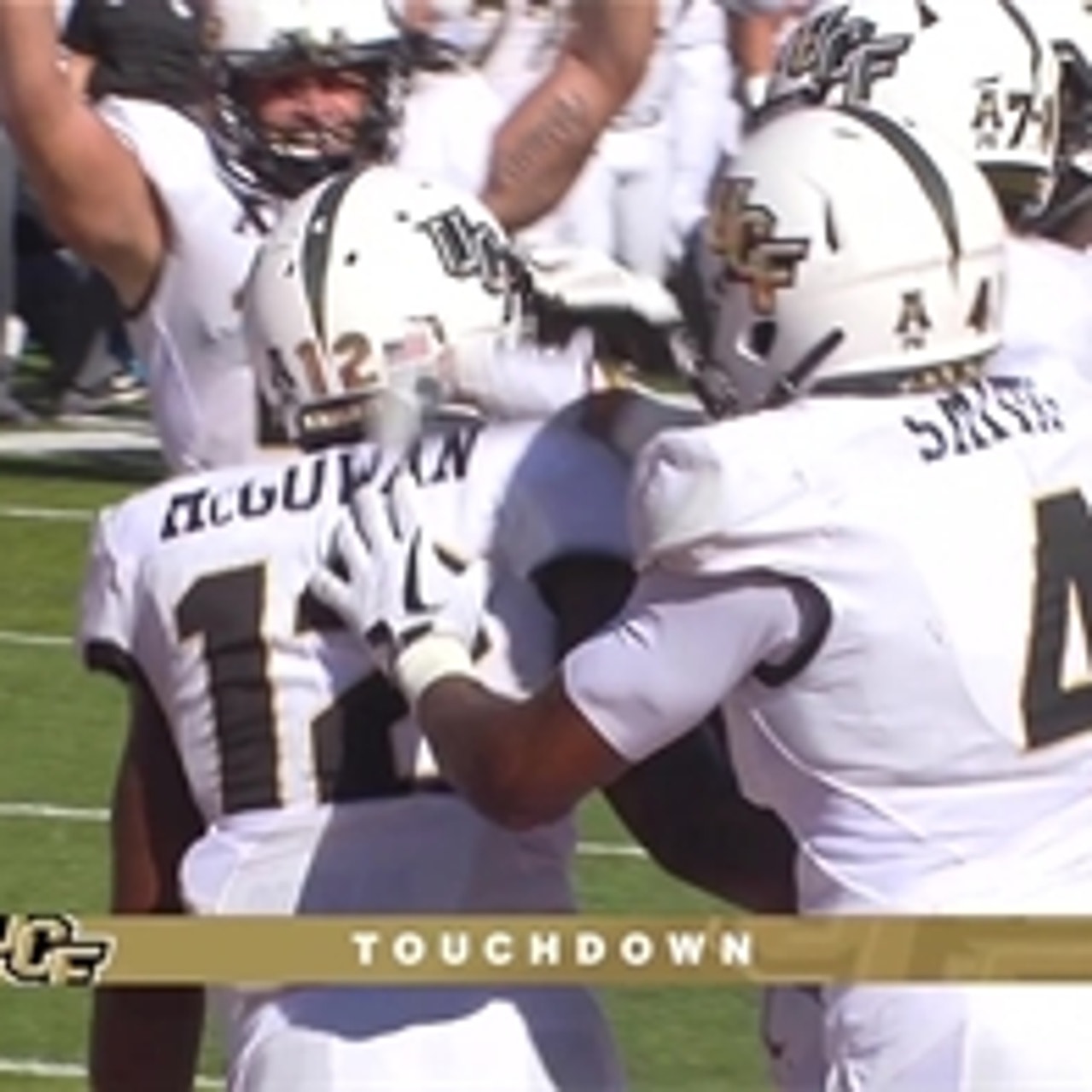 Taj McGowan scampers into the end zone to give UCF a 7 3 lead
