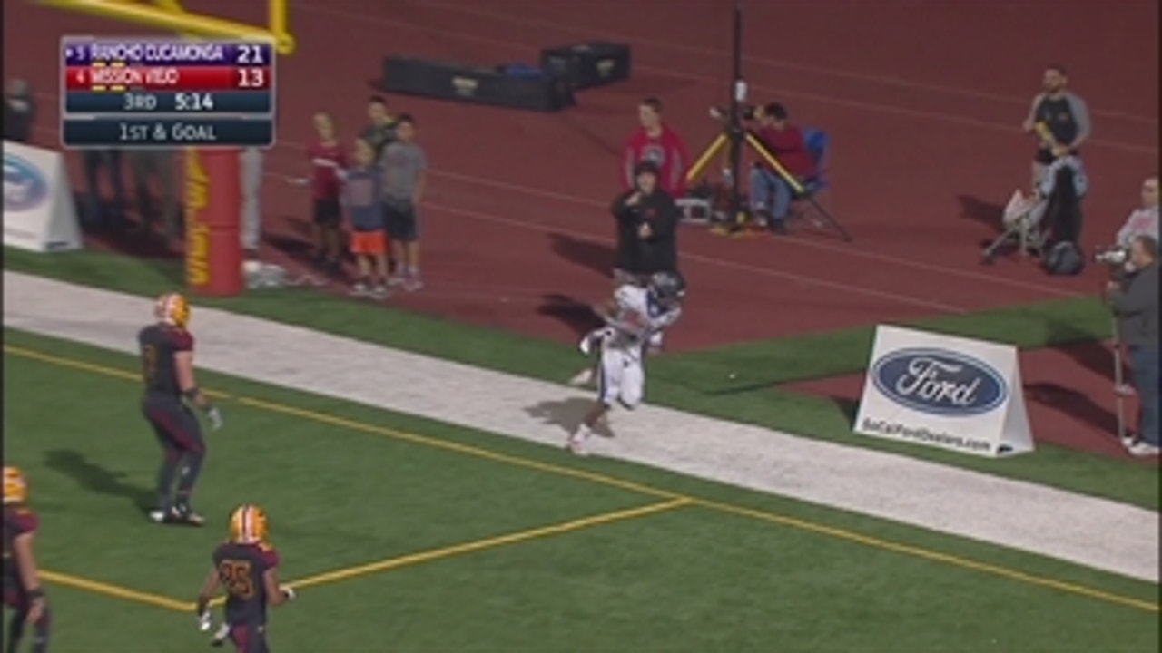 Playoffs, quarterfinals: Thomas Graham Jr tip toes across the back of the end zone