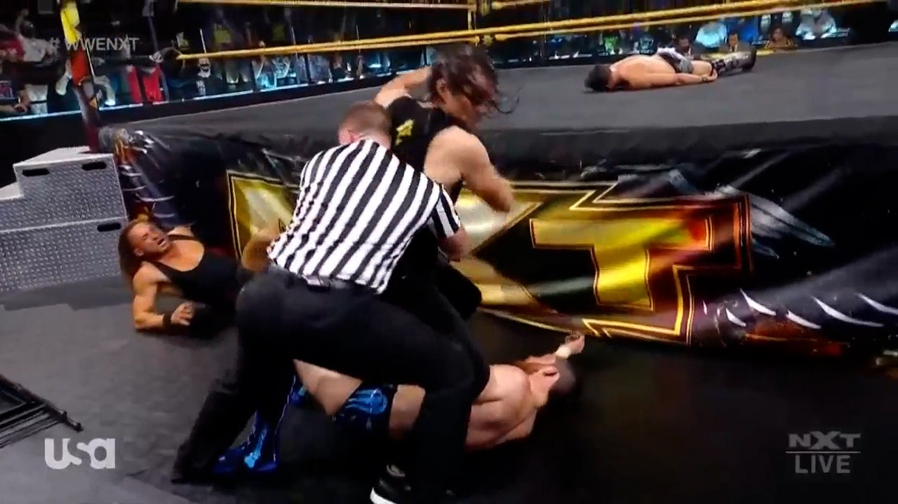 Adam Cole returns to NXT to brutally attack Gargano, O'Reilly and Dunne