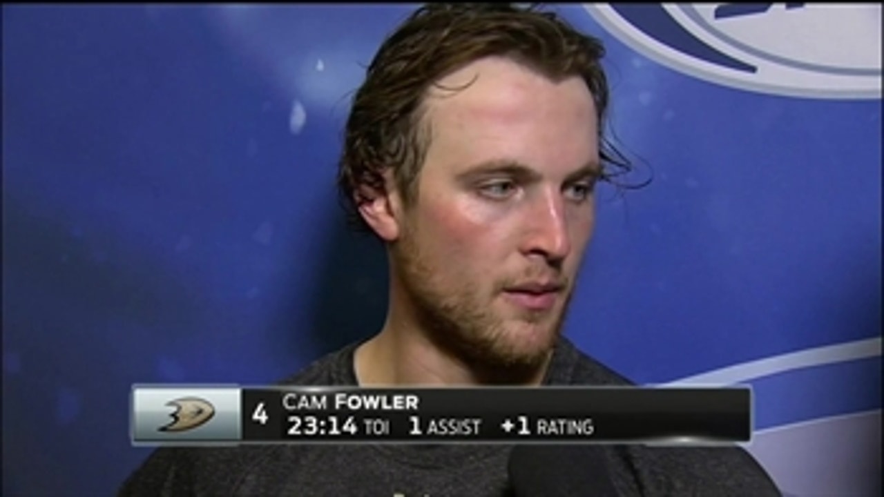 Cam Fowler (1 assist): We came out ready to play vs. Canucks
