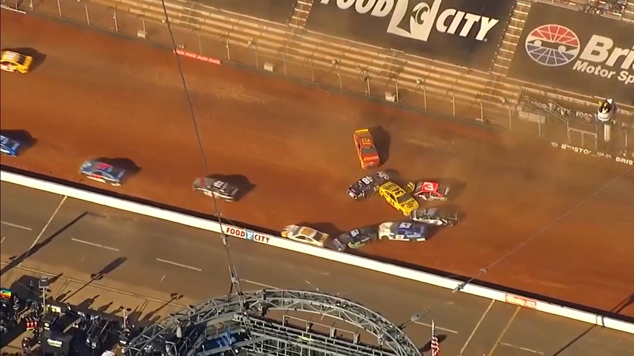 Multiple cars DESTROYED in "Parking Lot" wreck at Bristol