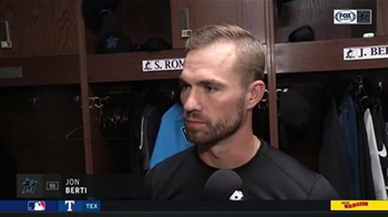 Jon Berti discusses his late bunt attempt that turned into a double play