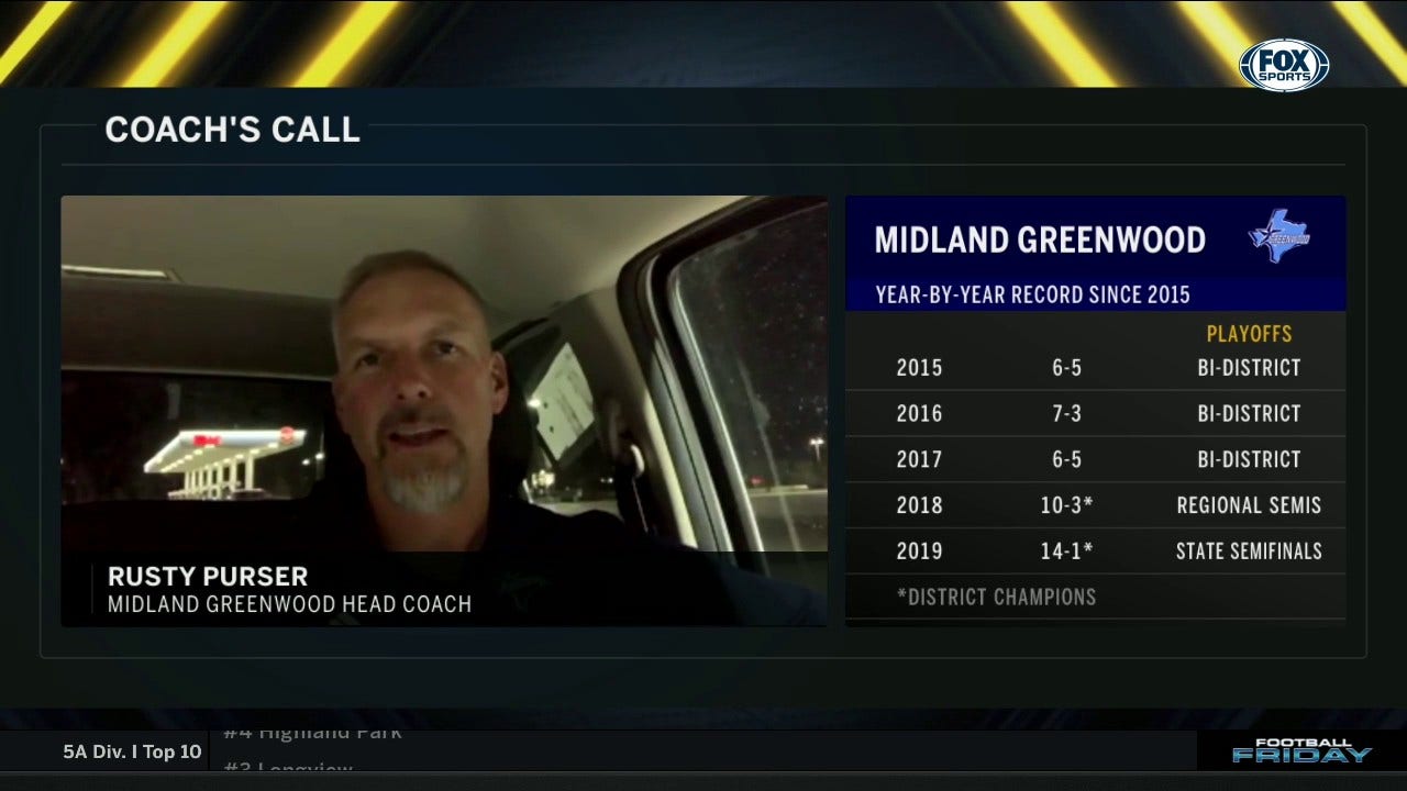 Coach Rusty Purser on Midland Greenwood Win