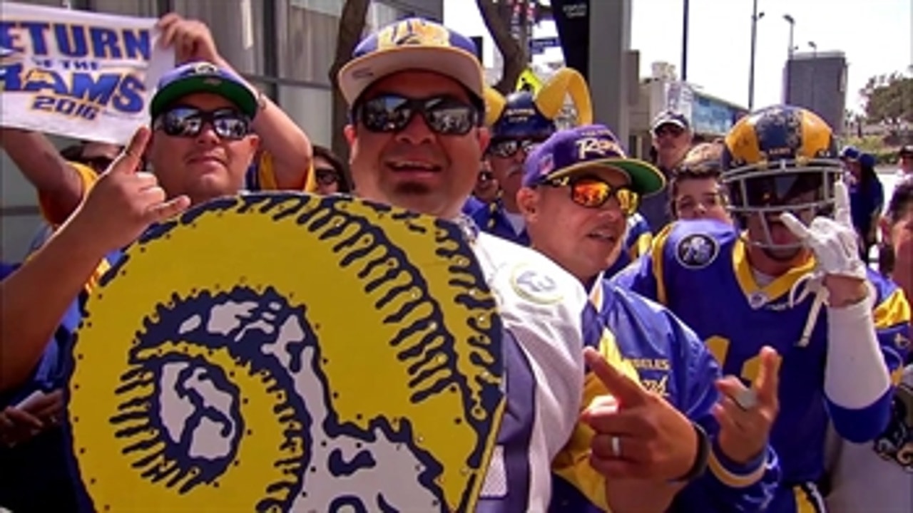 Fans welcome Jared Goff to LA at Rams' NFL Draft Party