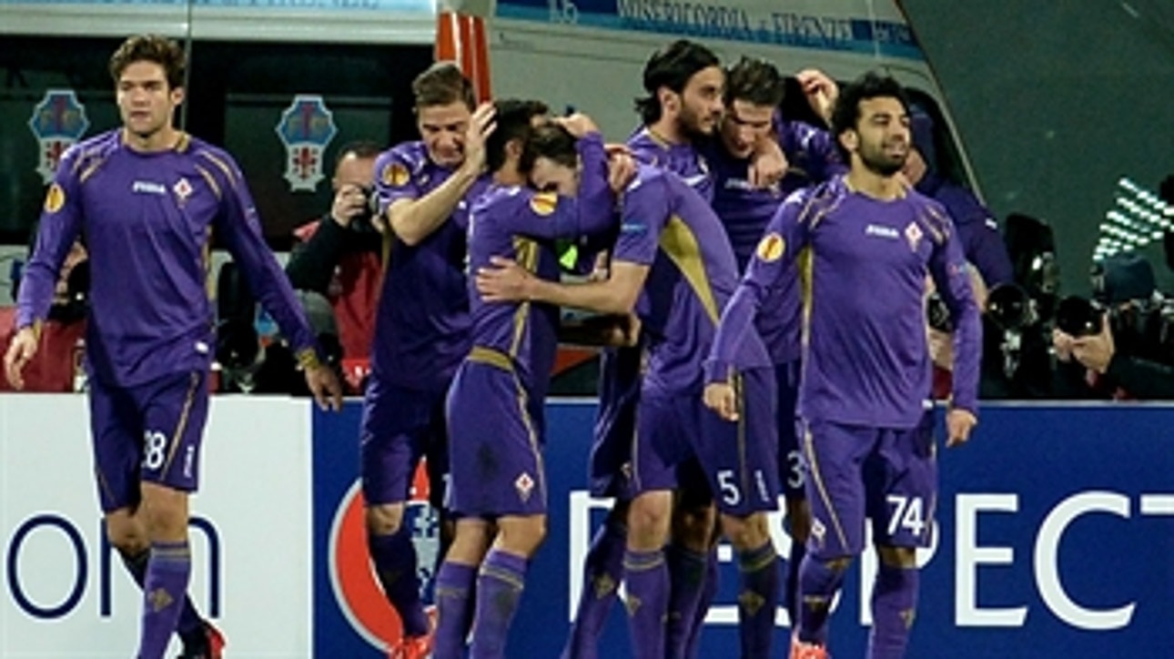 Gomez puts Fiorentina up 1-0 against Tottenham