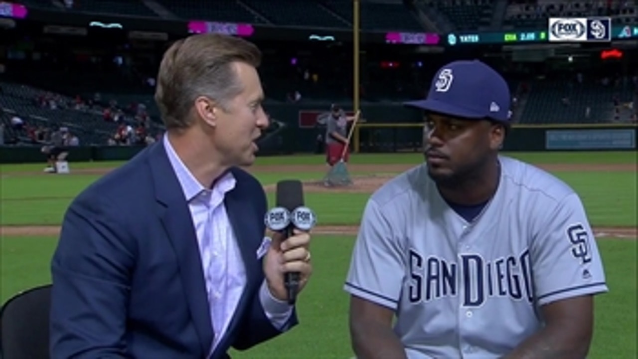 Franmil Reyes talks about his big 2 HR night after the Padres win