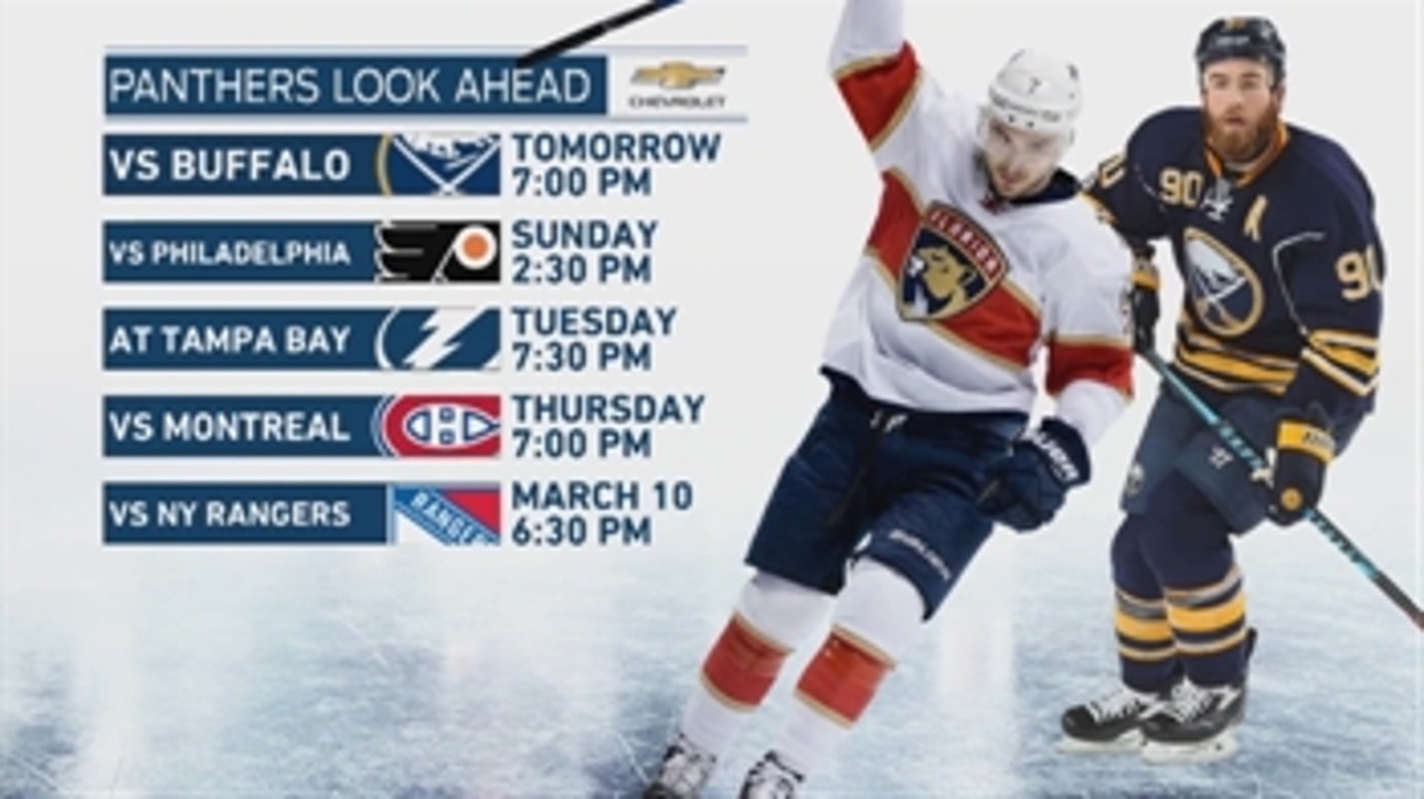 Panthers try to run win streak to 5 straight with Sabres in town