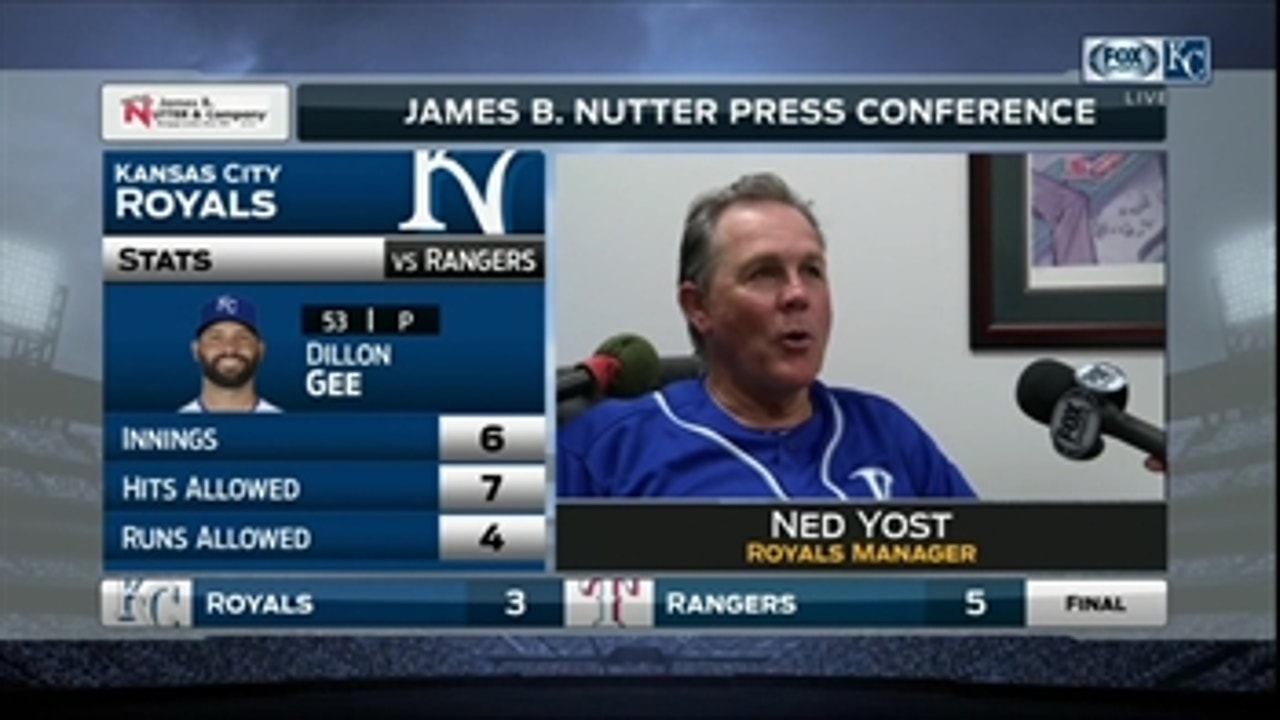 Ned Yost satisfied with Dillon Gee's performance