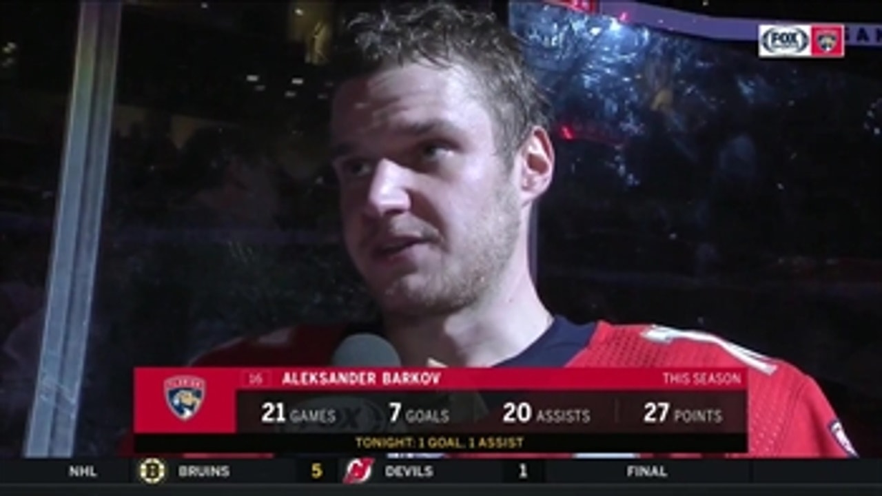 Aleksander Barkov on playing at home after 5-2 win: 'We love to play in front of you'