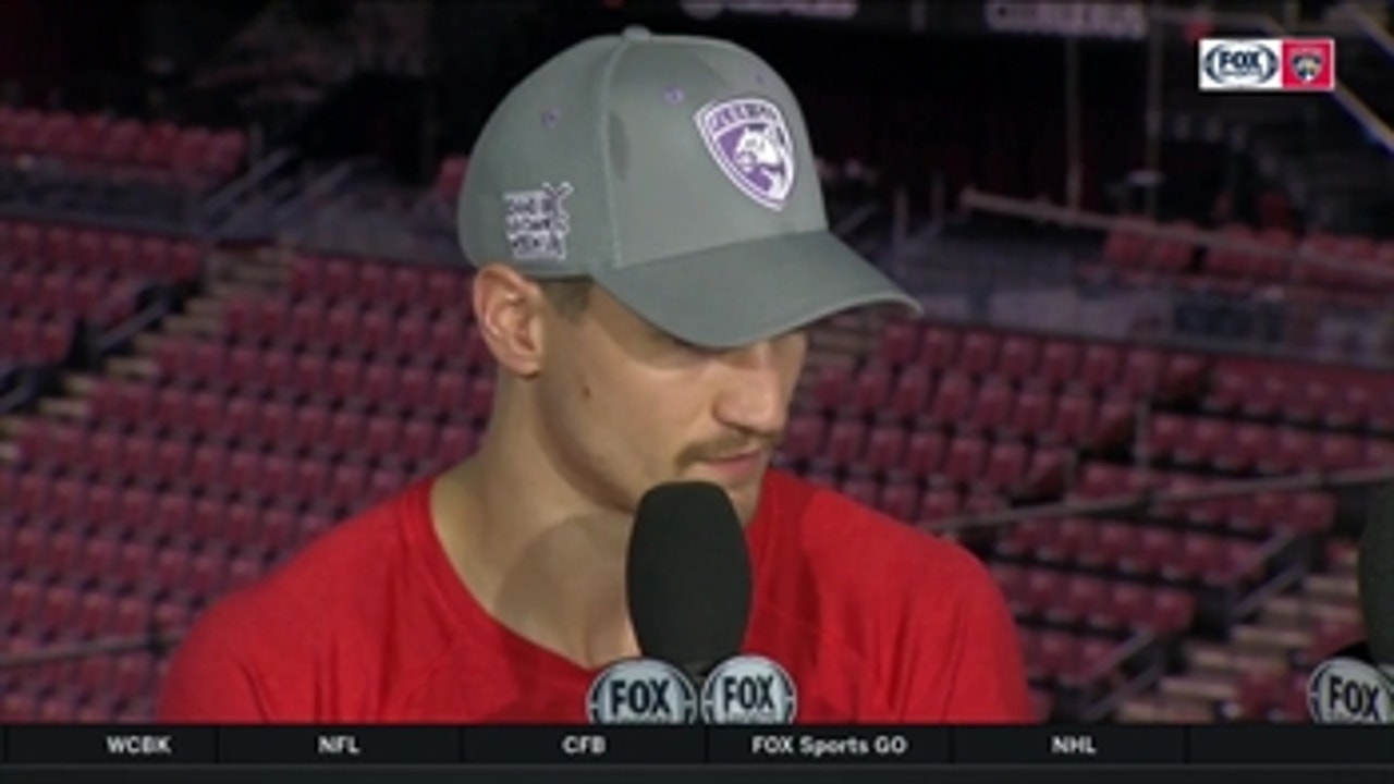 Panthers D Josh Brown talks about building chemistry with Sergei Bobrovsky